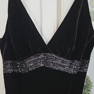 Express Black Velvet Embellished Camisole/Tank Size M